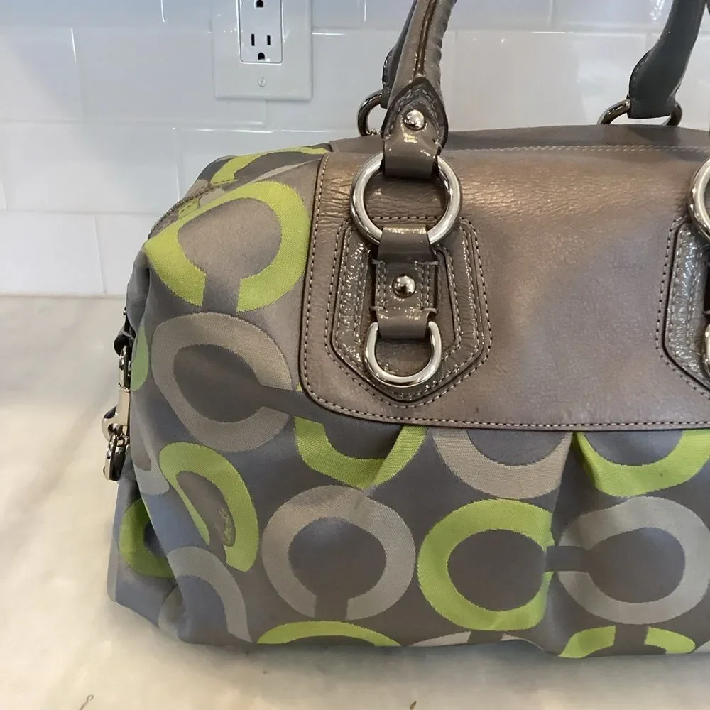 Coach Purse Handbag Y2K Pocketbook Madison Sabrina Op Art Signature Satchel Bag